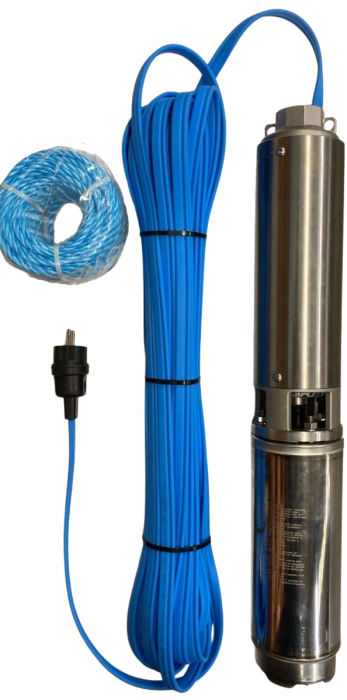 4” WPS 2P bronpompkit 2-Wire WPS motor met kabel, stekker en Nylon trekkoord